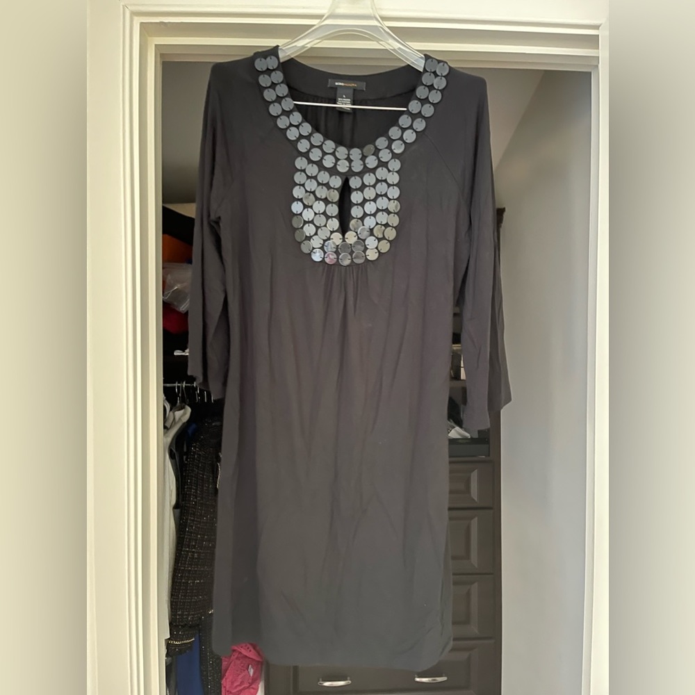 BCBG, size L, Elegant black embellished dress